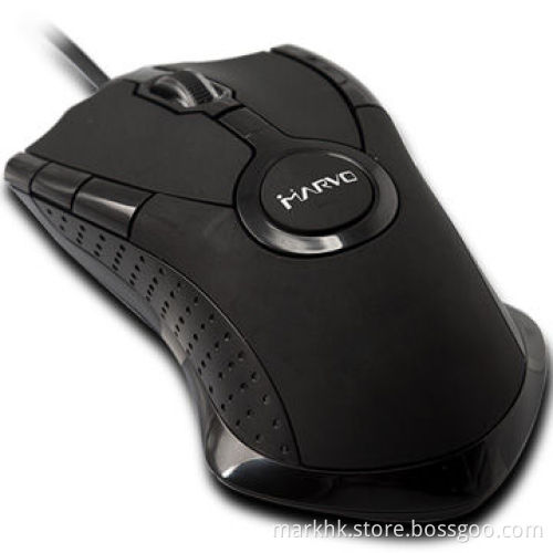 5D Optical Game Mouse in Black, with 135cm Cable Length and PS/USB/U+P Interface Options